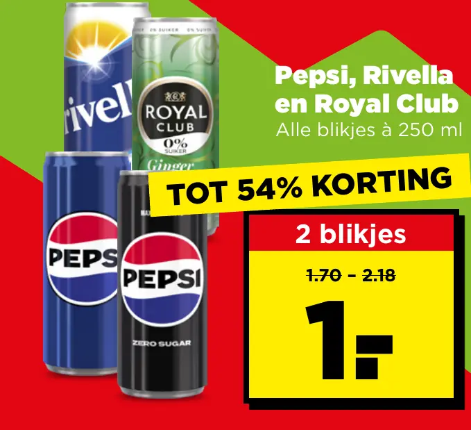 Pepsi, Rivella en Royal Club