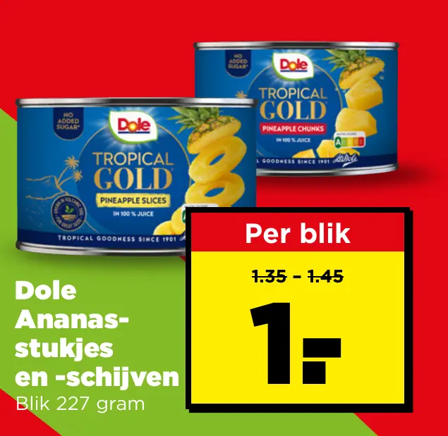 Dole Ananasstukjes en -schijven