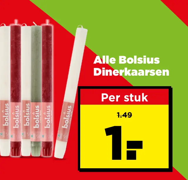 Alle Bolsius Dinerkaarsen
