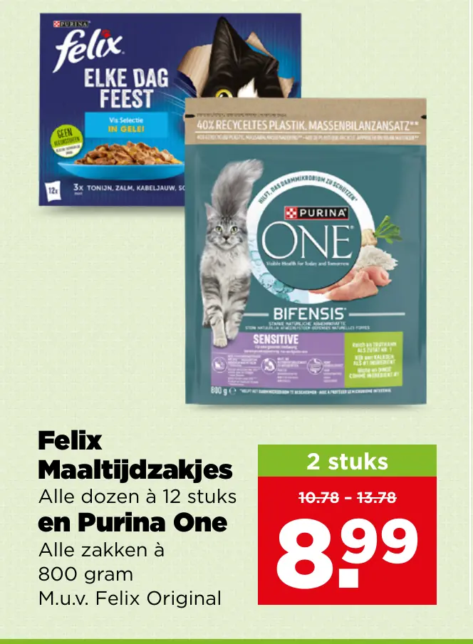 Felix Maaltijdzakjes en Purina One