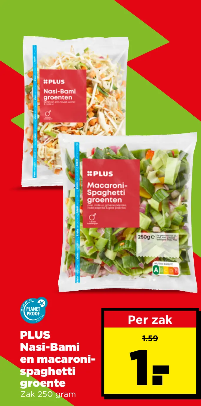 PLUS Nasi-Bami en macaroni-spaghetti groente