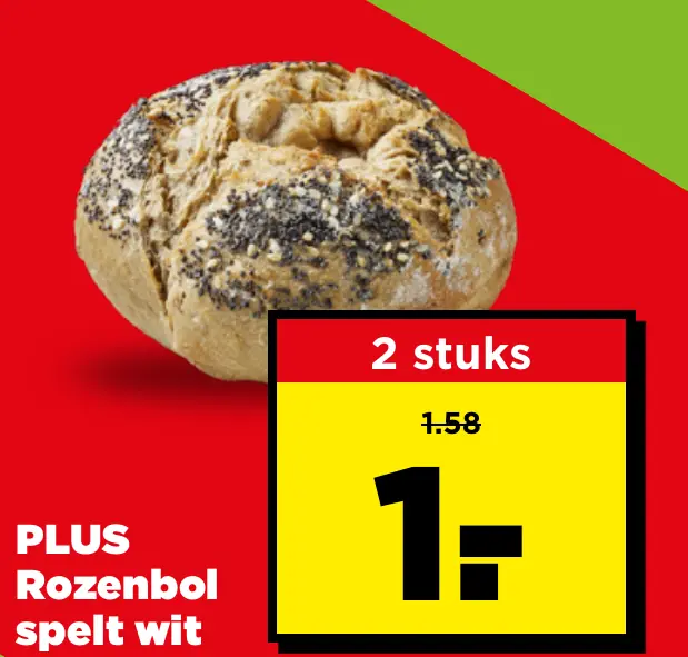 PLUS Rozenbol spelt wit