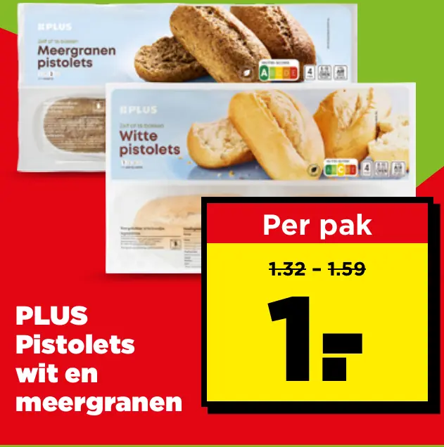 PLUS Pistolets wit en meergranen