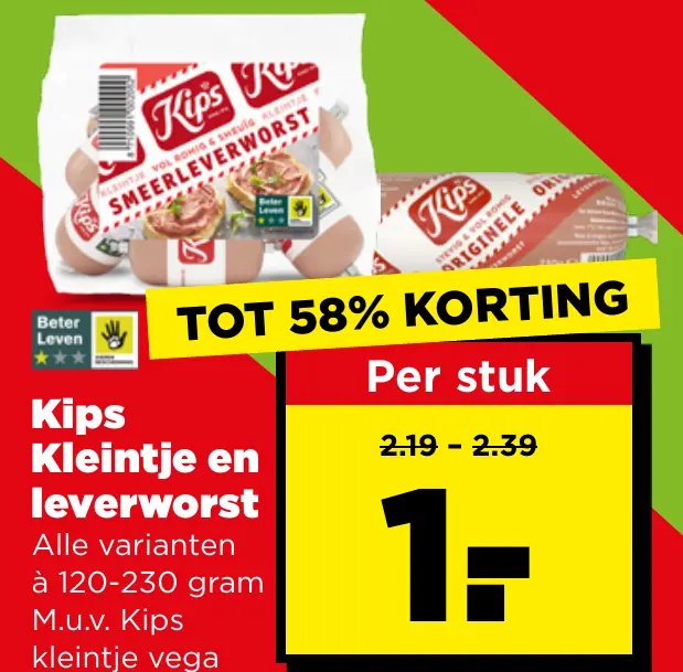 Kips Kleintje en leverworst