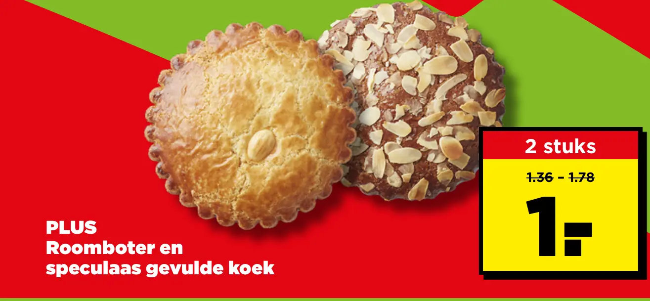 PLUS Roomboter en speculaas gevulde koek