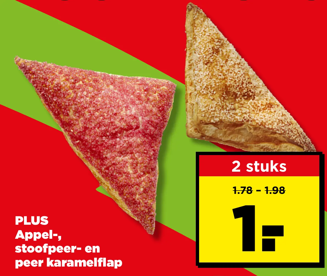 PLUS Appel-, stoofpeer- en peer karamelflap