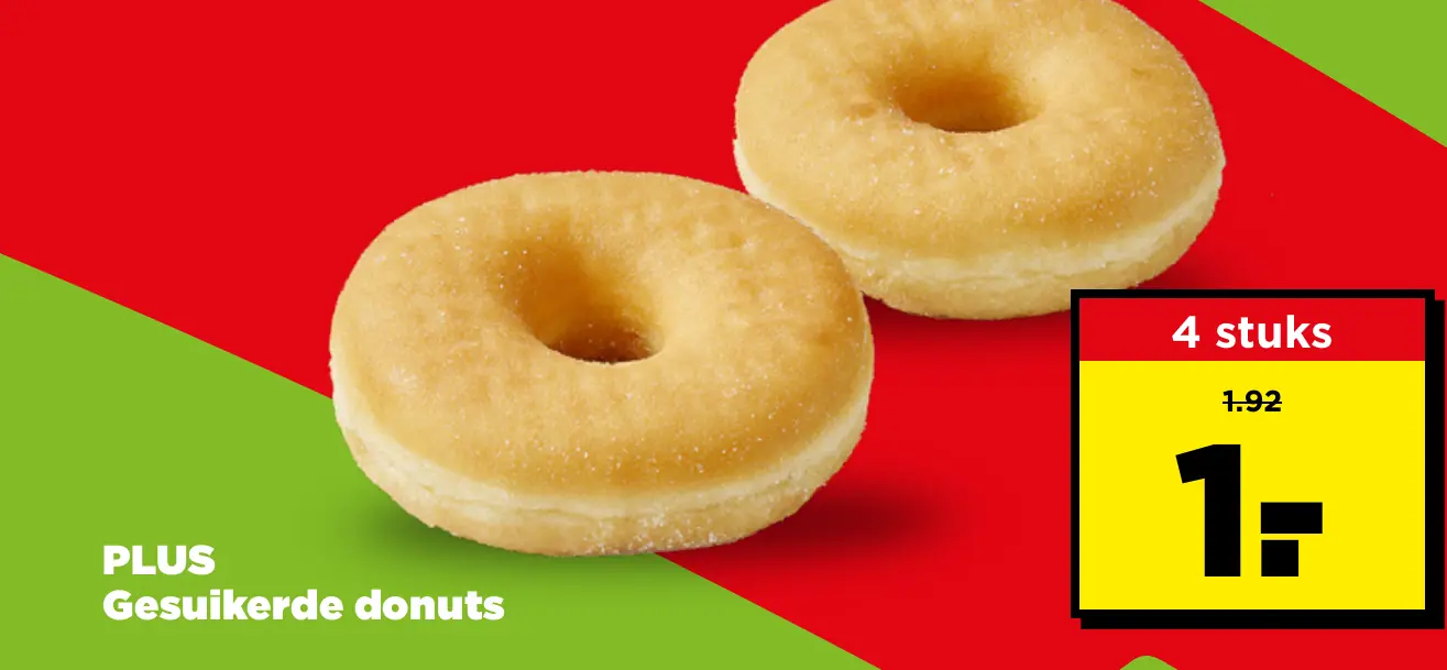 PLUS Gesuikerde donuts
