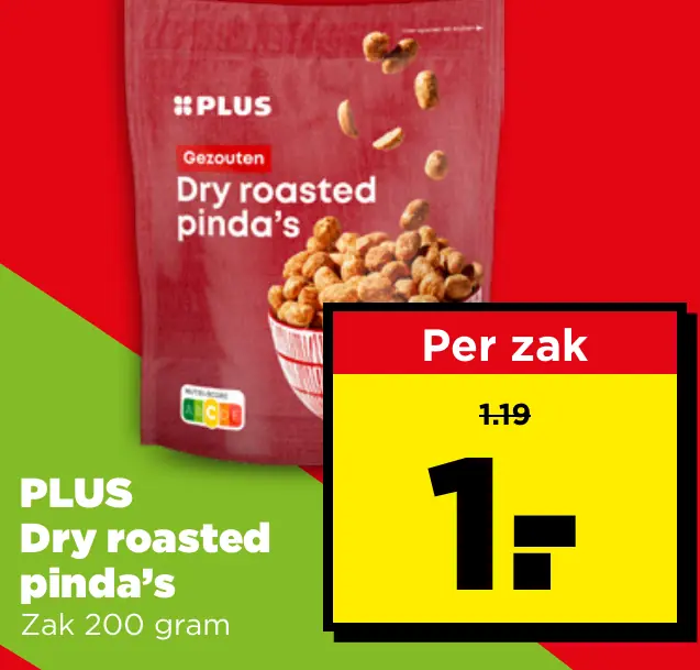PLUS Dry roasted pinda's