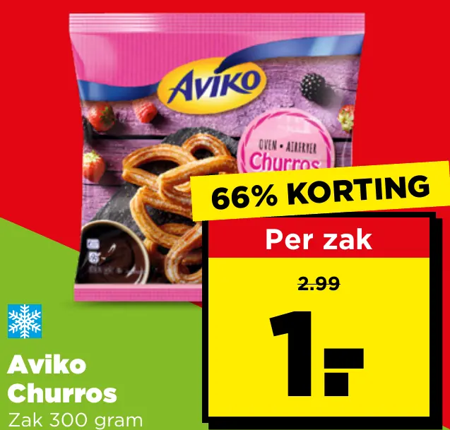 Aviko Churros — 66% korting