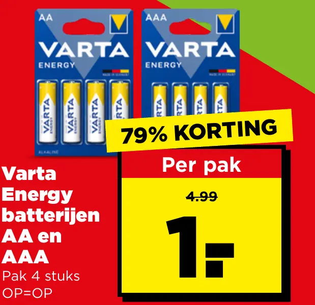 Varta Energy batterijen AA en AAA