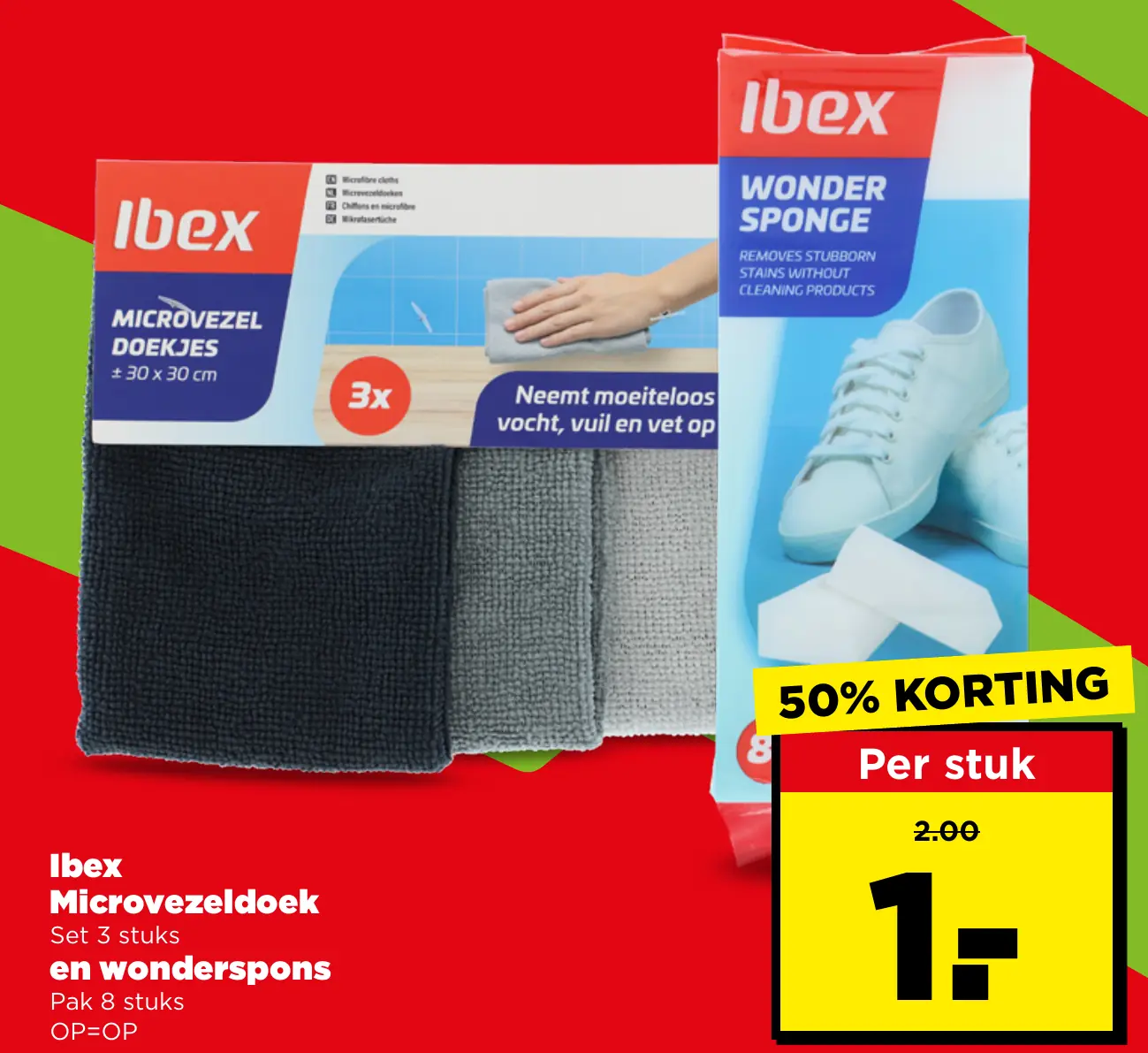 Ibex Microvezeldoek en wonderspons