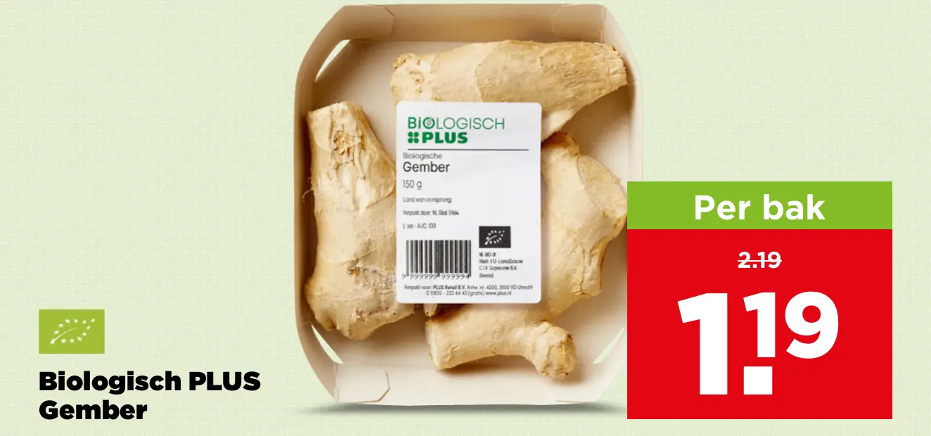 Biologisch PLUS Gember