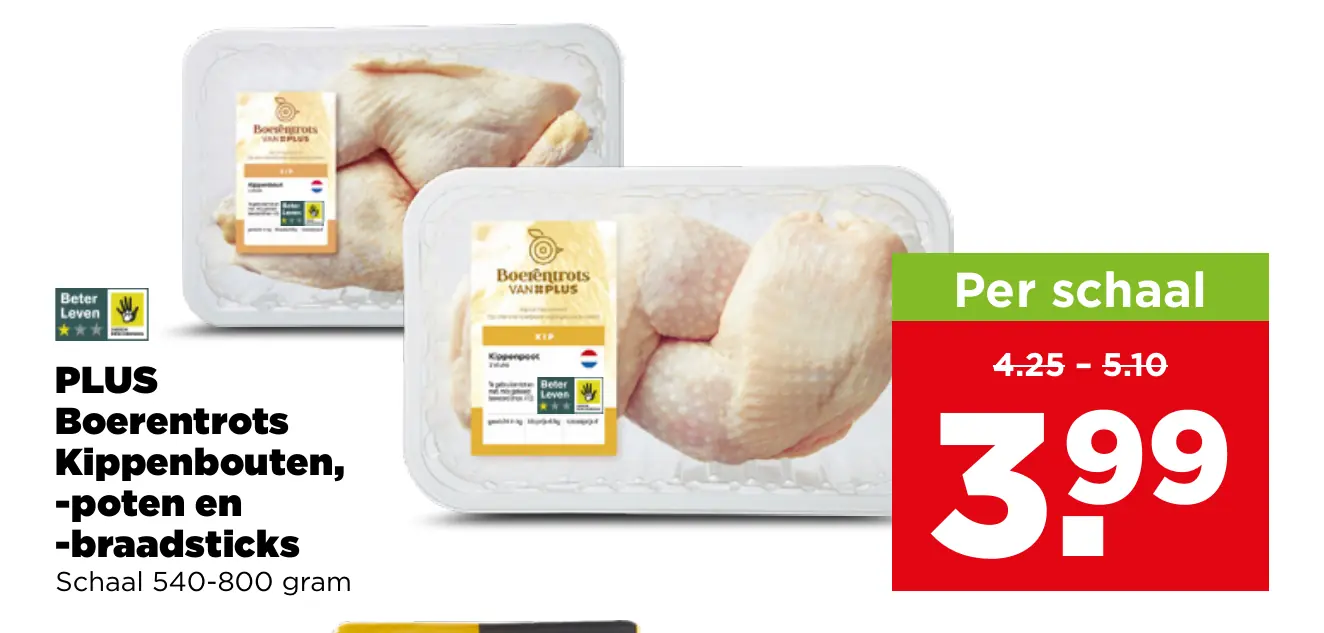 PLUS Boerentrots Kippenbouten, -poten en -braadsticks
