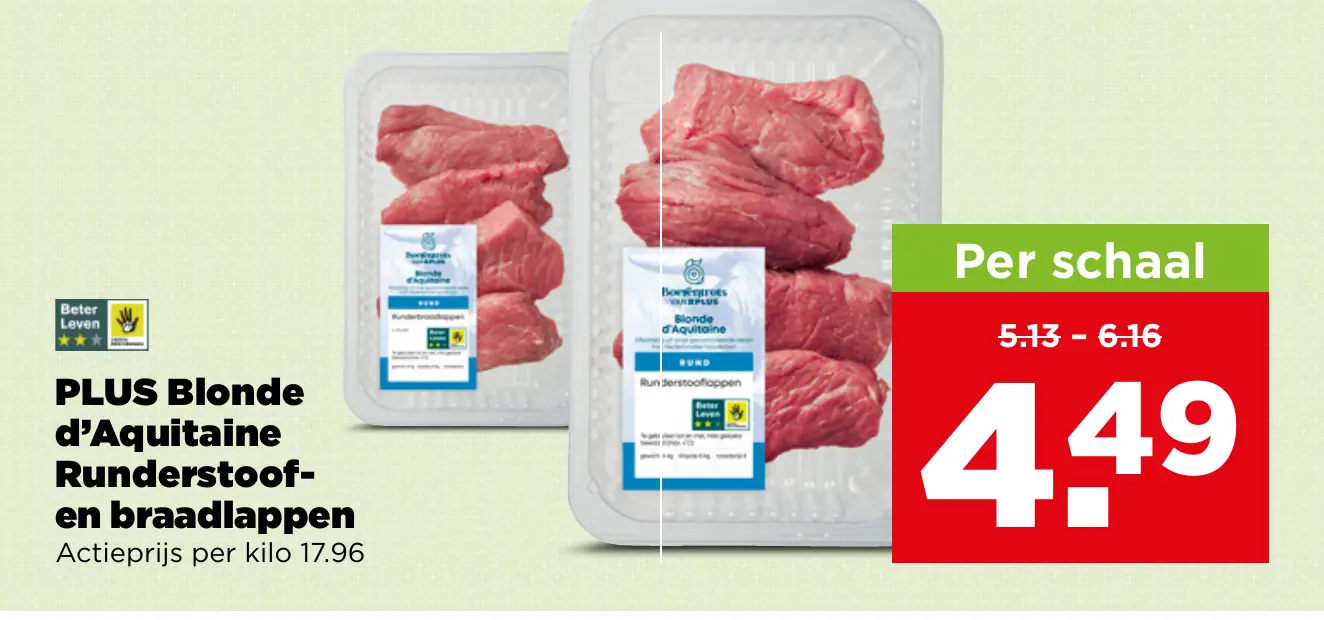 PLUS Blonde d'Aquitaine Runderstoof- en braadlappen