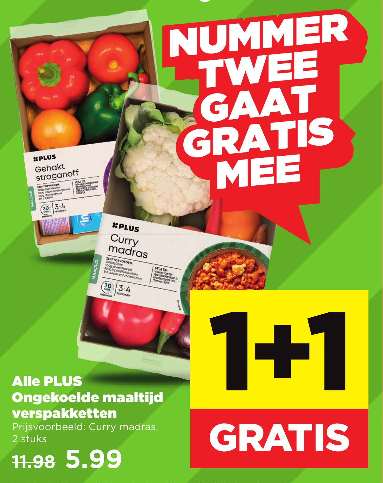 Alle PLUS Ongekoelde maaltijd verspakketten