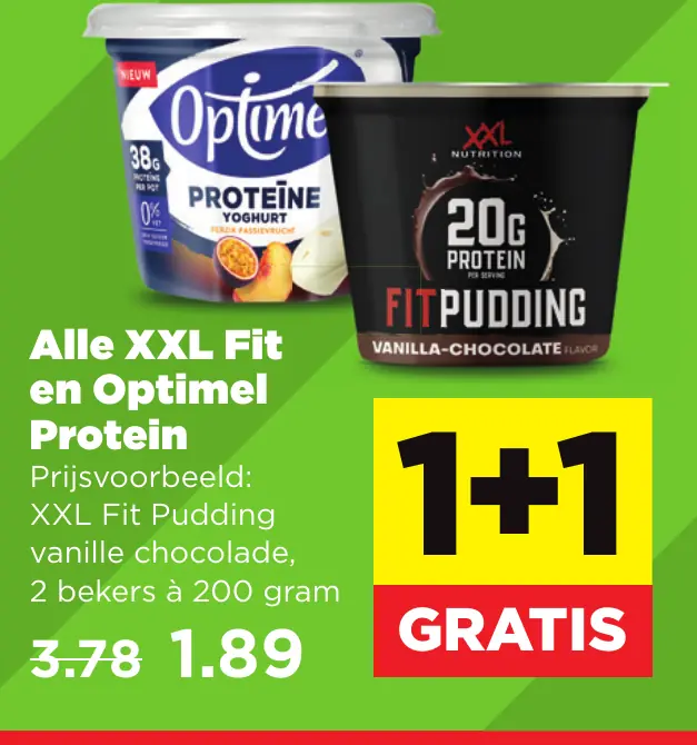 Alle XXL Fit en Optimel Protein