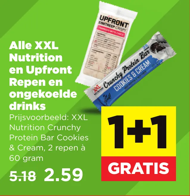 Alle XXL Nutrition en Upfront Repen en ongekoelde drinks