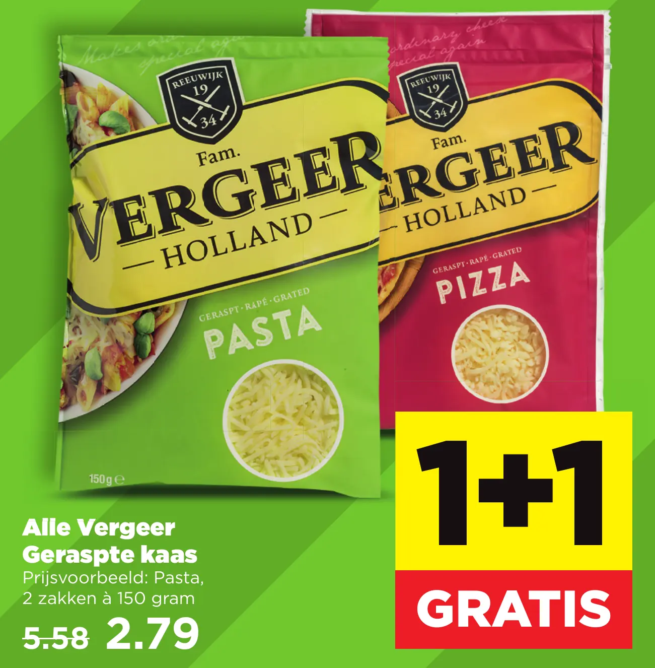 Alle Vergeer Geraspte kaas