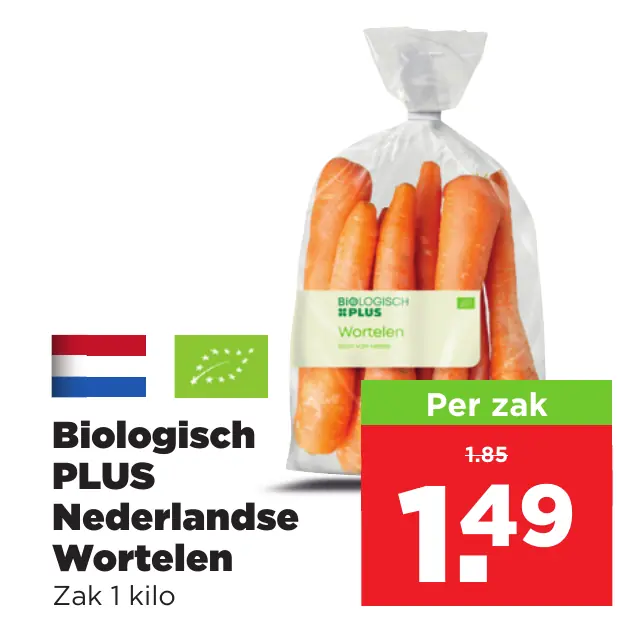 Biologisch PLUS Nederlandse Wortelen