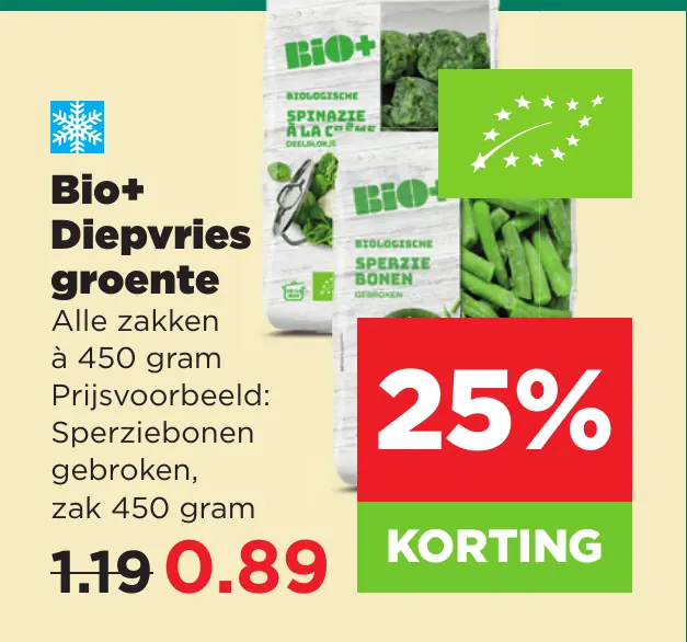 Bio+ Diepvries groente