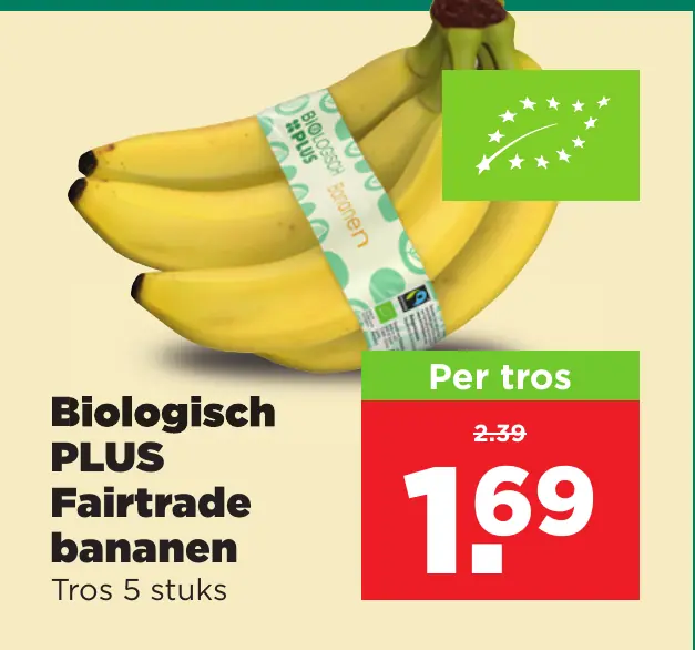 Biologisch PLUS Fairtrade bananen