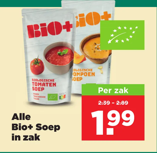 Alle Bio+ Soep in zak