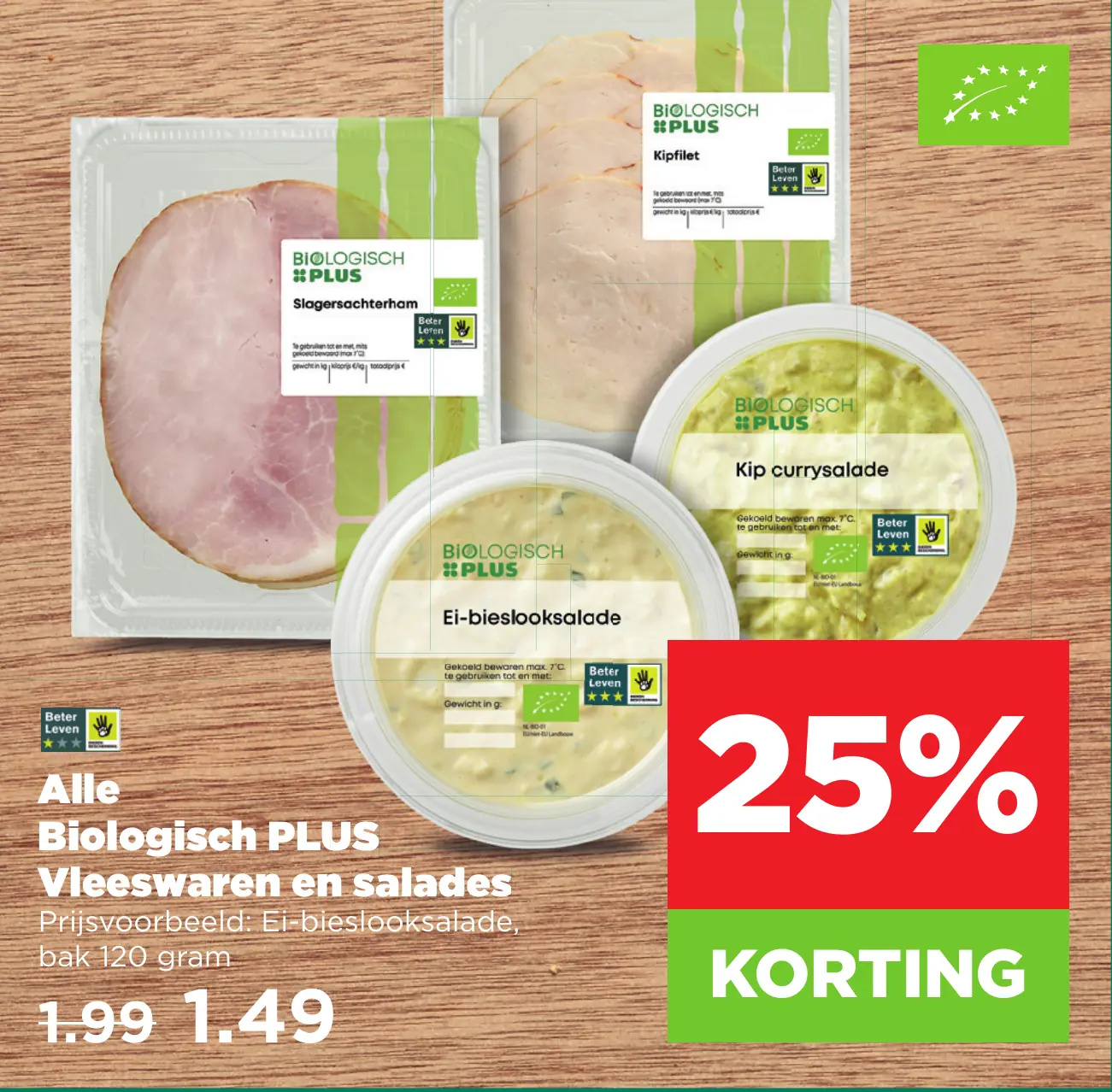 Alle Biologisch PLUS Vleeswaren en salades