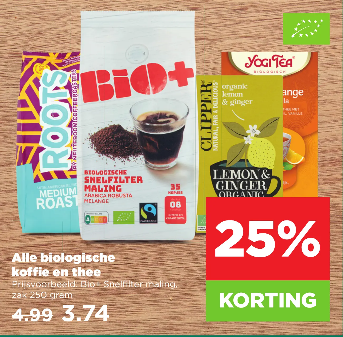 Alle biologische koffie en thee