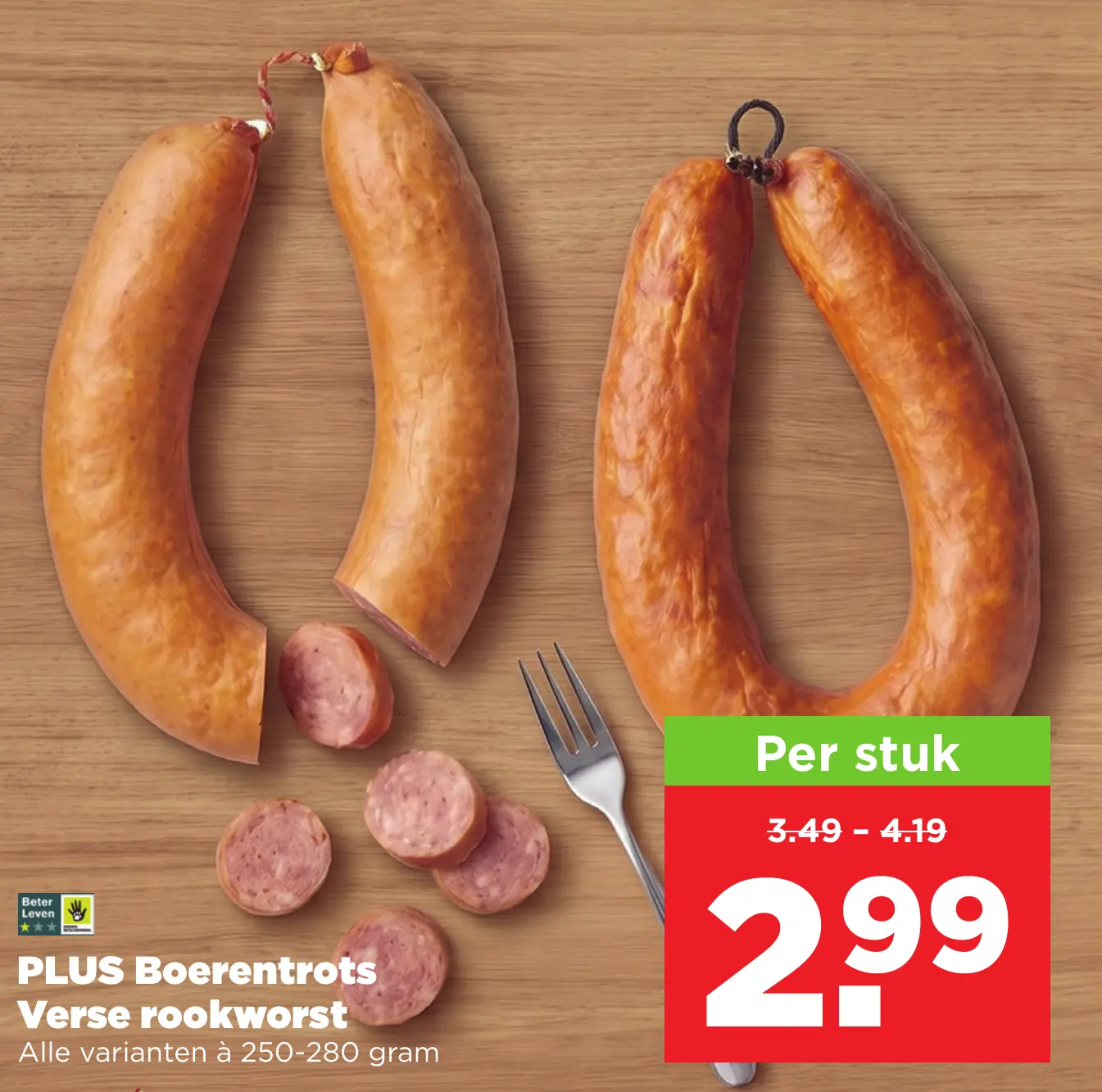 PLUS Boerentrots Verse rookworst