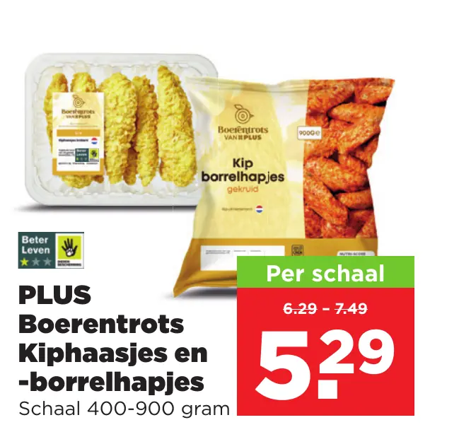 PLUS Boerentrots Kiphaasjes en -borrelhapjes