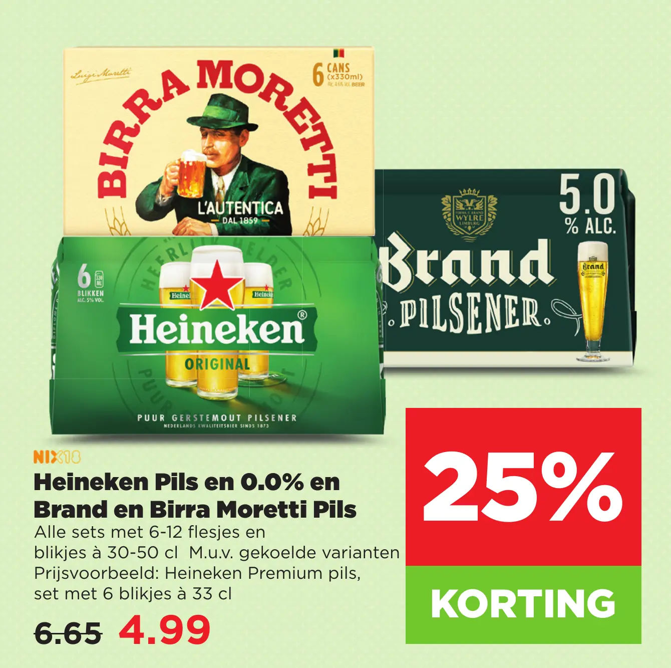 Heineken Pils en 0.0% en Brand en Birra Moretti Pils