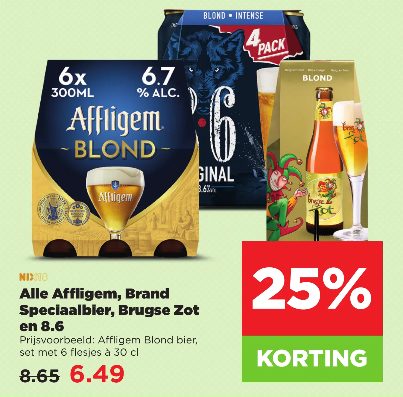 Alle Affligem, Brand Speciaalbier, Brugse Zot en 8.6