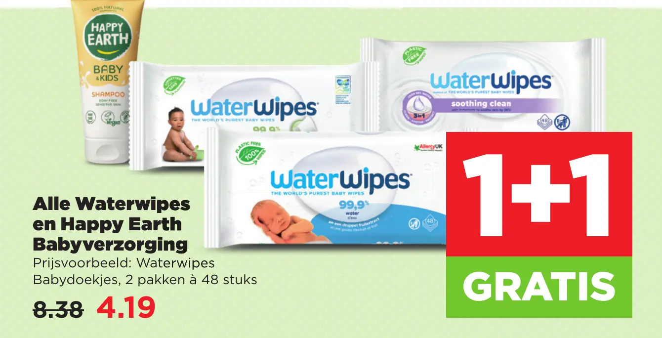 Alle Waterwipes en Happy Earth Babyverzorging