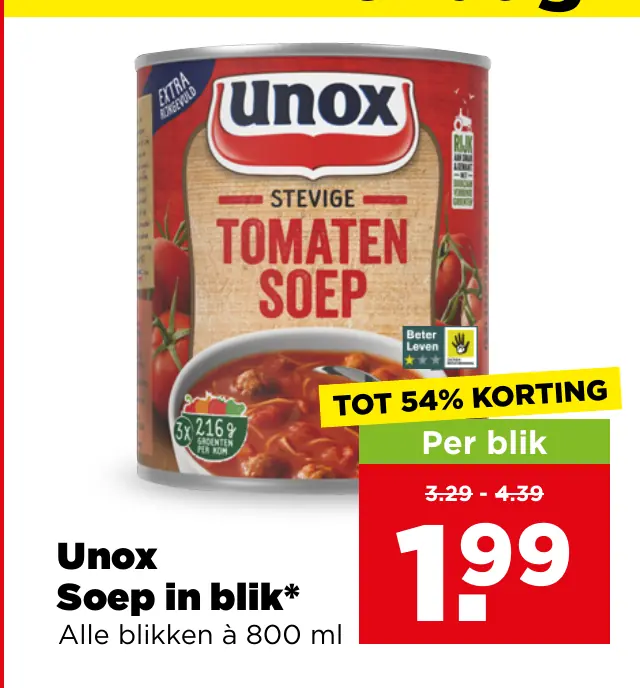 Unox Soep in blik