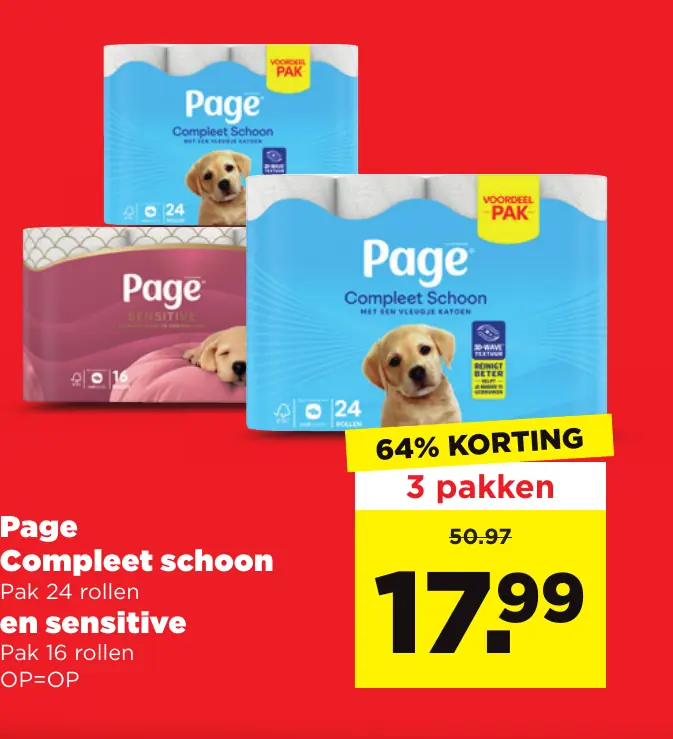 Page Toiletpapier — 64% korting