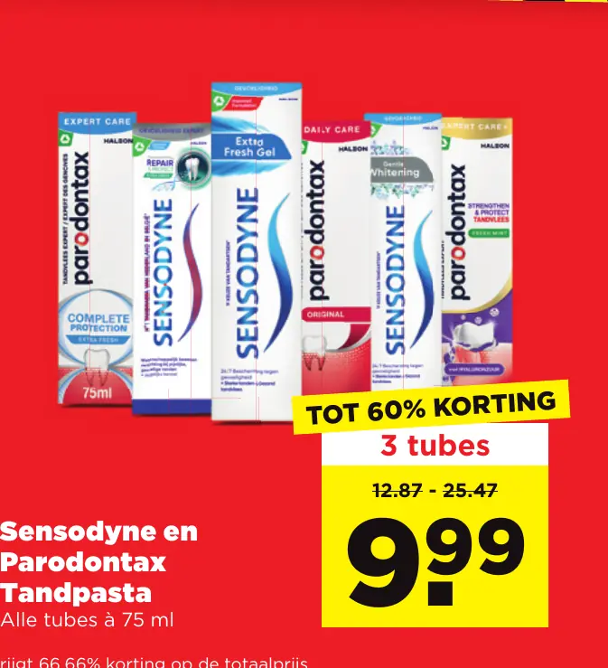 Sensodyne en Parodontax Tandpasta