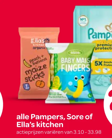 pampers, sore of ella's kitchen