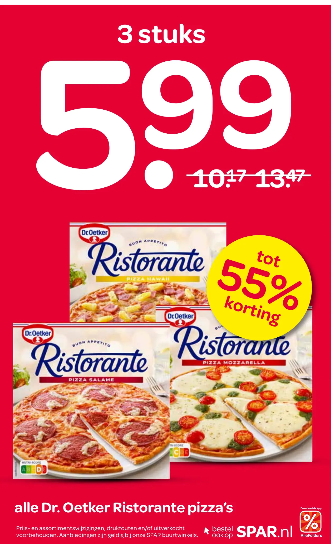 dr. oetker ristorante pizza's — 55% korting