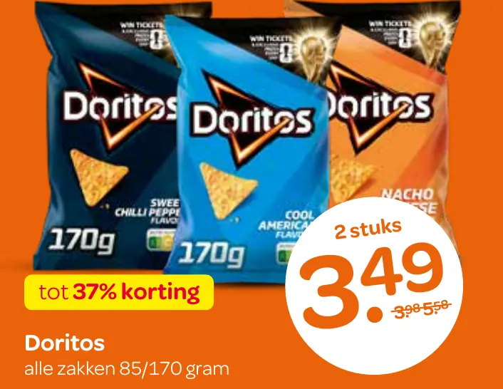 Doritos alle zakken 85/170 gram