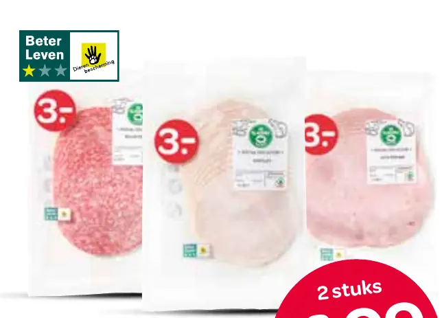 kipfilet, achterham of ontbijtspek