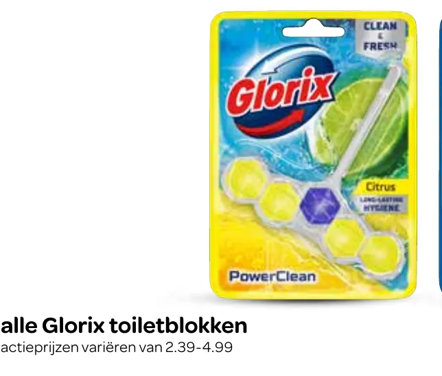 alle glorix toiletblokken
