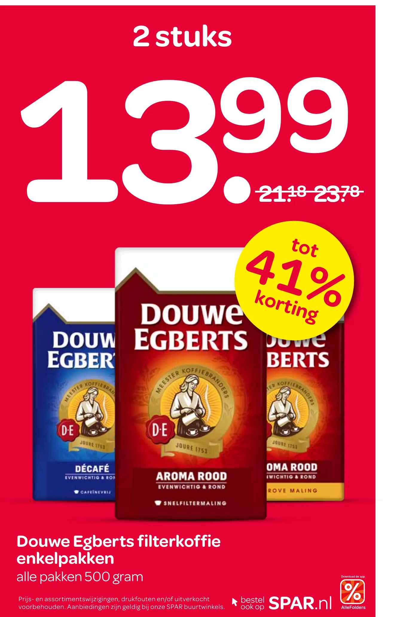 Douwe Egberts filterkoffie enkelpakken