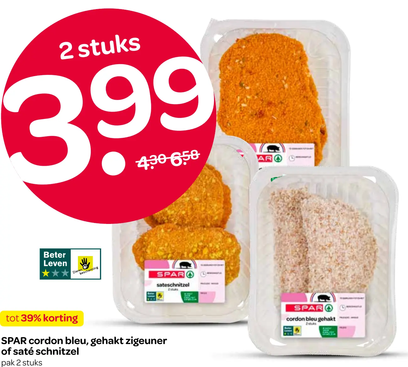cordon bleu, gehakt zigeuner of saté schnitzel