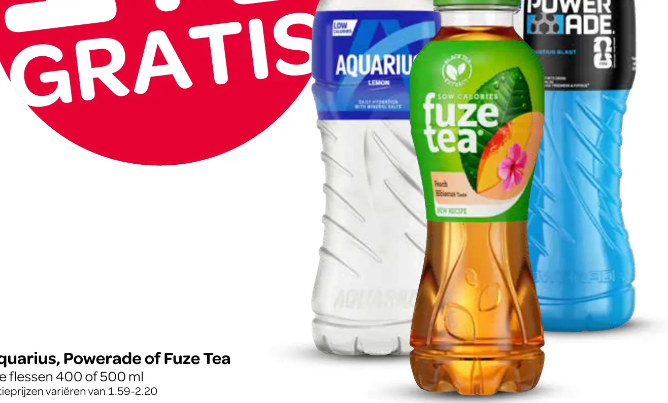 aquarius, powerade of fuze tea