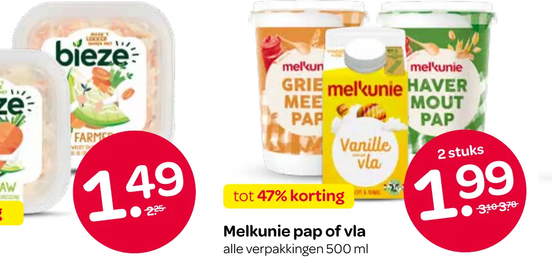 Melkunie pap of vla
