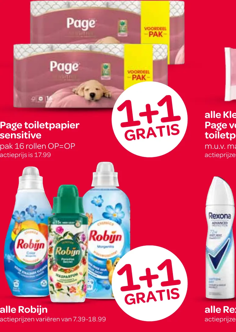 page toiletpapier sensitive — 1+1 gratis