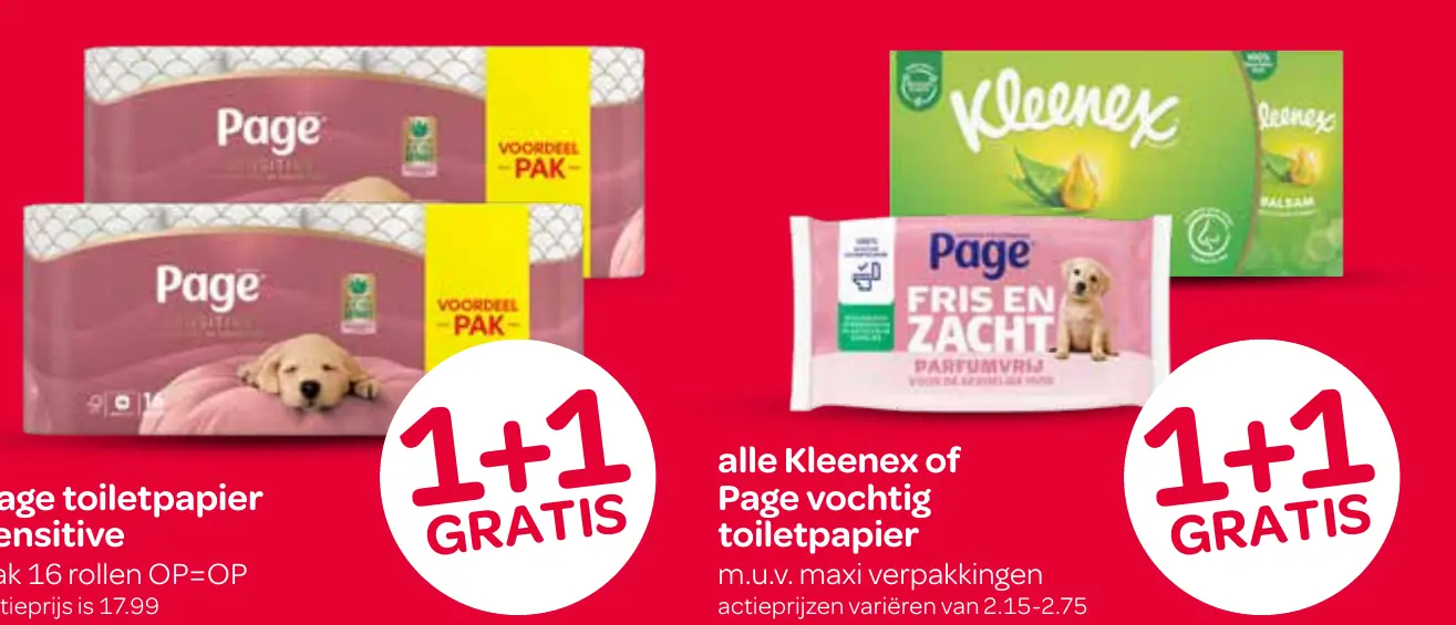 kleenex of page vochtig toiletpapier
