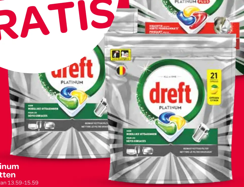 Dreft dreft platinum vaatwastabletten