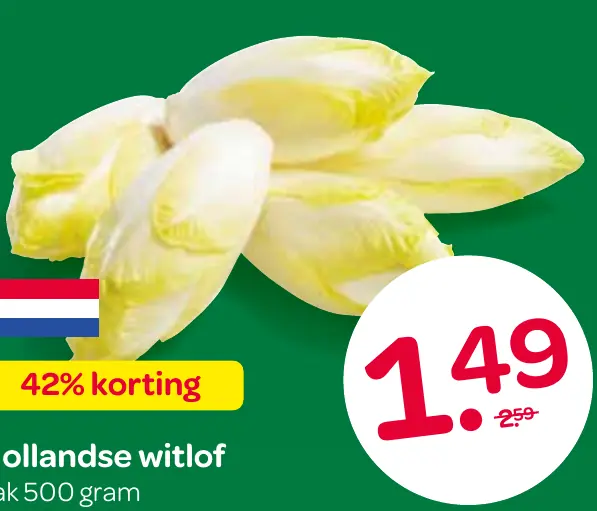 hollandse witlof — 42% korting