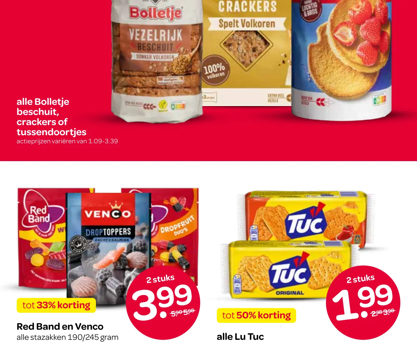 alle bolletje beschuit, crackers of tussendoortjes